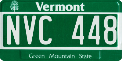 VT license plate NVC448