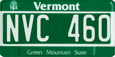 VT license plate NVC460
