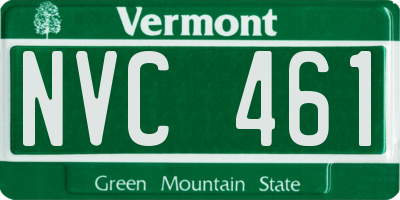 VT license plate NVC461