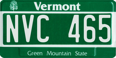 VT license plate NVC465