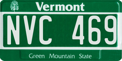 VT license plate NVC469