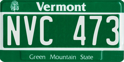 VT license plate NVC473