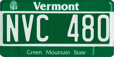 VT license plate NVC480