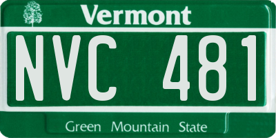 VT license plate NVC481