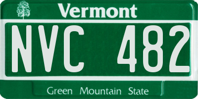 VT license plate NVC482