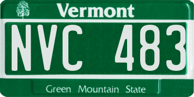 VT license plate NVC483