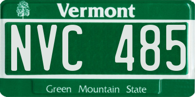 VT license plate NVC485