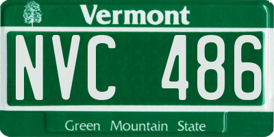 VT license plate NVC486