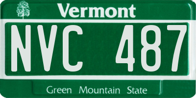 VT license plate NVC487