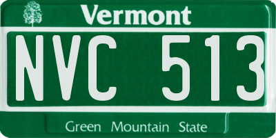 VT license plate NVC513