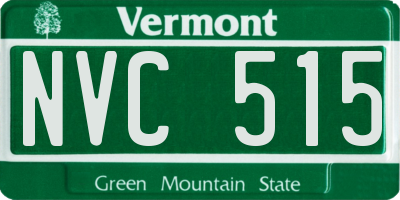 VT license plate NVC515