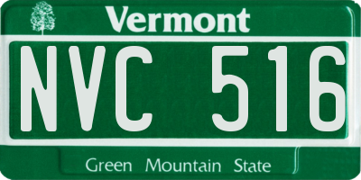 VT license plate NVC516