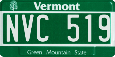 VT license plate NVC519