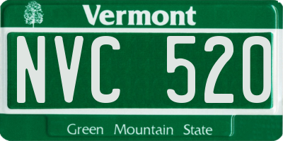 VT license plate NVC520