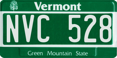 VT license plate NVC528