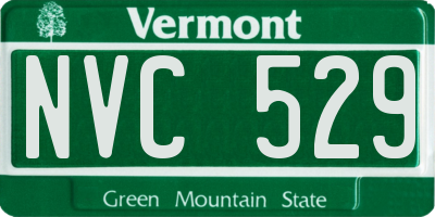 VT license plate NVC529