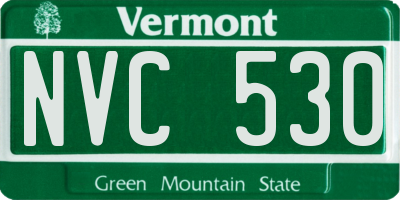 VT license plate NVC530