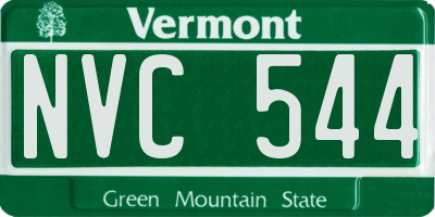 VT license plate NVC544