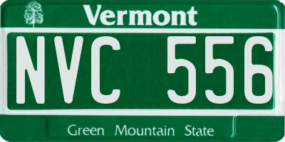 VT license plate NVC556