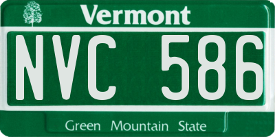 VT license plate NVC586