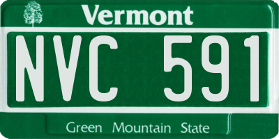 VT license plate NVC591