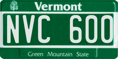 VT license plate NVC600