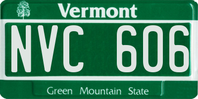 VT license plate NVC606