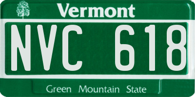 VT license plate NVC618