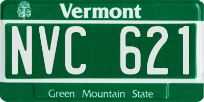 VT license plate NVC621