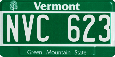 VT license plate NVC623