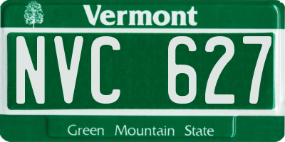 VT license plate NVC627