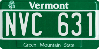 VT license plate NVC631