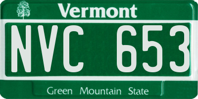 VT license plate NVC653