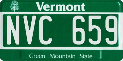 VT license plate NVC659