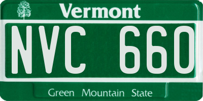 VT license plate NVC660