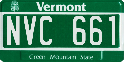 VT license plate NVC661