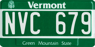 VT license plate NVC679