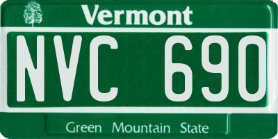 VT license plate NVC690