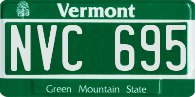 VT license plate NVC695