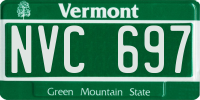 VT license plate NVC697