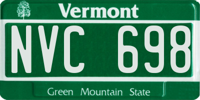 VT license plate NVC698