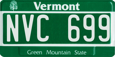 VT license plate NVC699