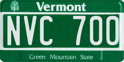 VT license plate NVC700