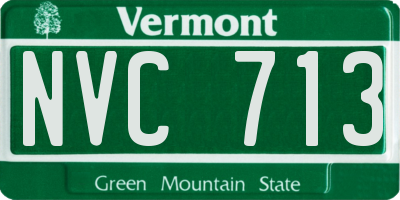 VT license plate NVC713