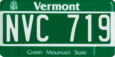VT license plate NVC719