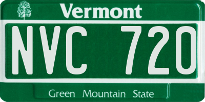VT license plate NVC720