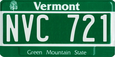 VT license plate NVC721