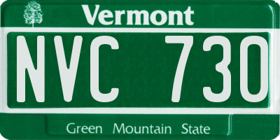 VT license plate NVC730