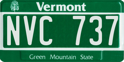 VT license plate NVC737