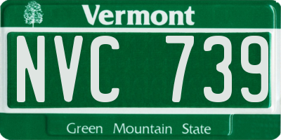 VT license plate NVC739